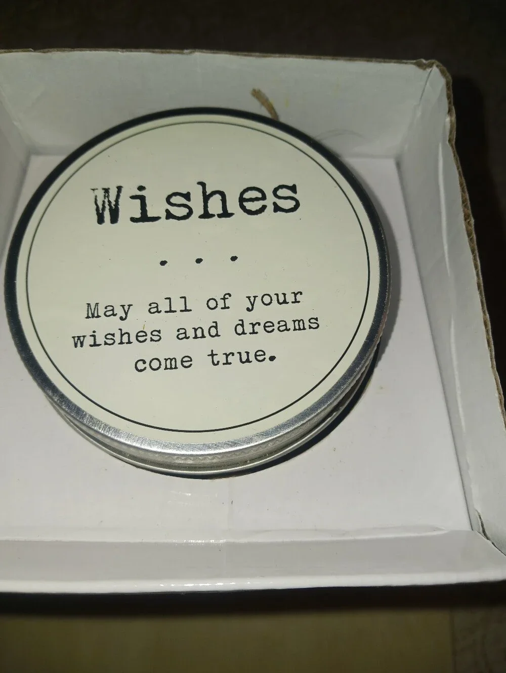 Wish Jar Message Mason Jar - Clear NEW IN BOX